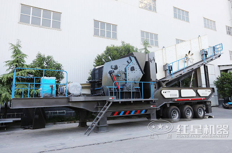 車載移動碎石機：移動反擊破，石頭二段中細碎碎加工