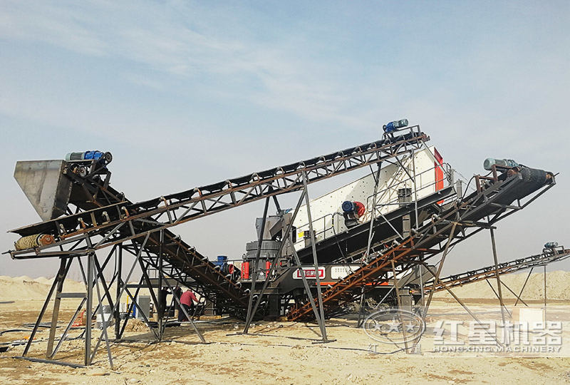 輪胎圓錐移動破碎機現場,單機作業,效能高節能